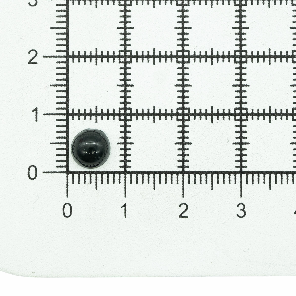 Глазки для игрушек 7 мм, 40 шт, фиксация на клей, полубусины, черные, SOVUSHKA — фото 1