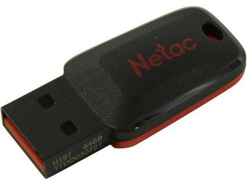 Флешка Netac U197 8ГБ USB2.0 черный/красный (NT03U197N-008G-20BK) - фото №7