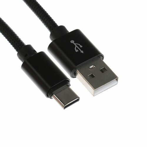 Кабель Type- C - USB 21 А оплётка нейлон 1 метр чёрный 418₽