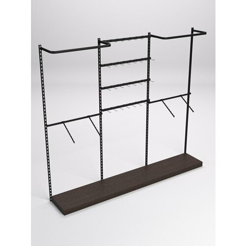 Настенная система с подиумами комбо - поручнями для одежды и под крючки LOFT 3-1 Дуб Венге 270 x 45 x 240 см 14893₽