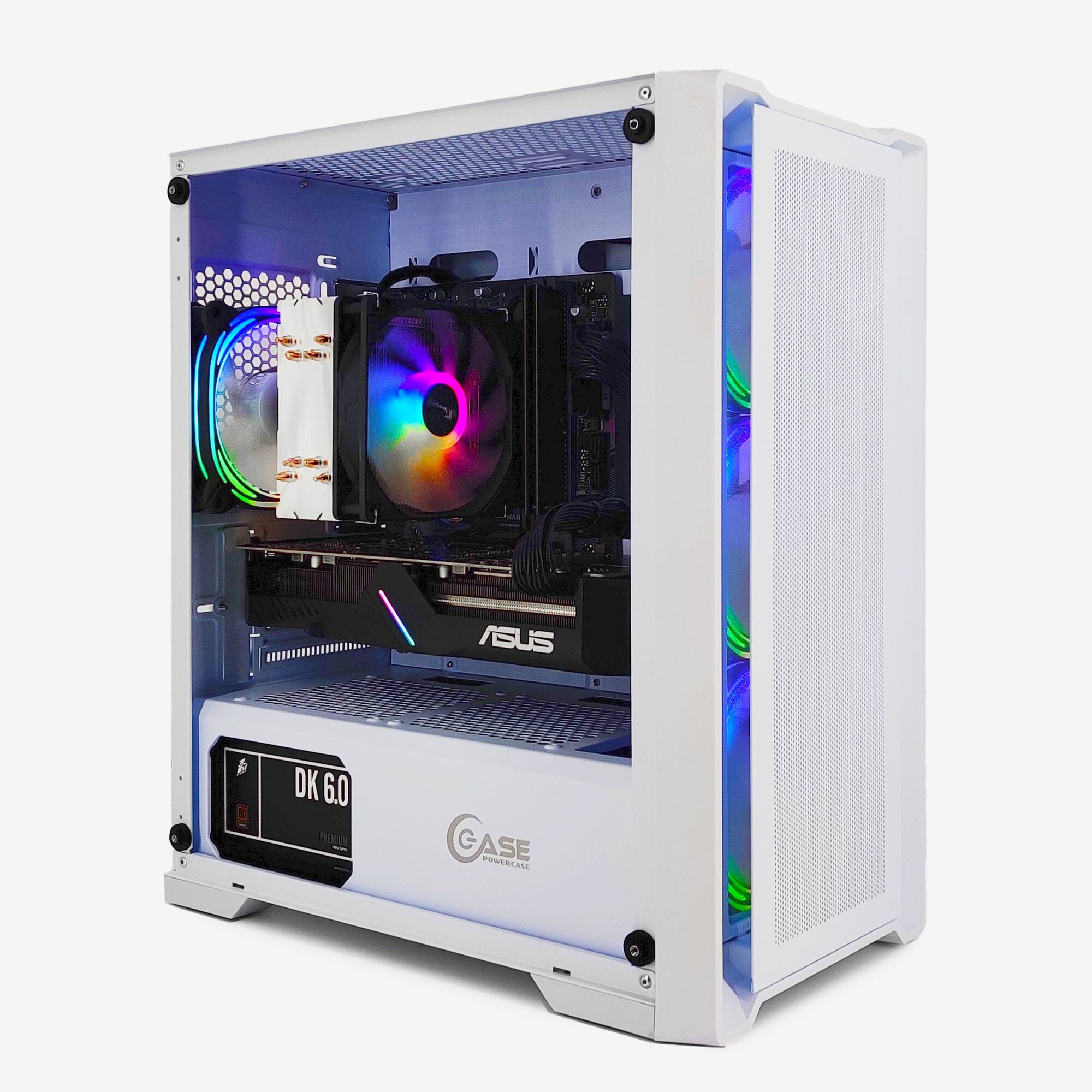 Игровой PC юкомс Ryzen 7 2700, RX 6500 XT 4GB, SSD 240GB, 16GB DDR4, БП 500W, win 10 pro, White game case