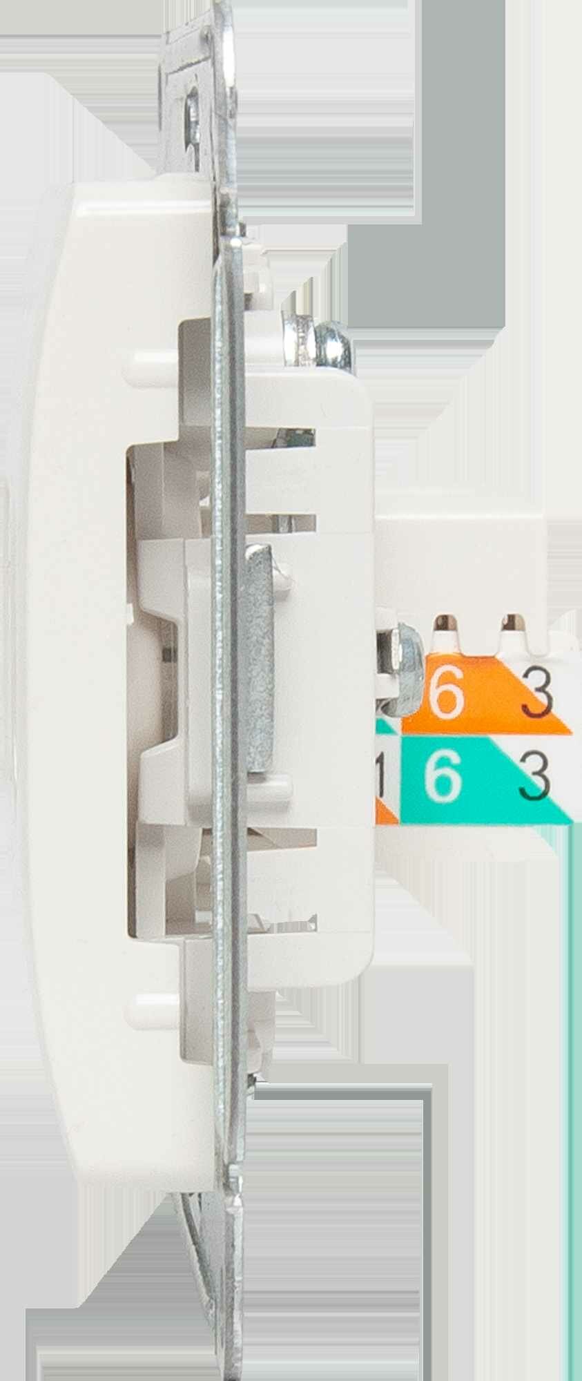 Розетка компьютерная встраиваемая Schneider Electric Glossa RJ45 цвет молочный - фото №6