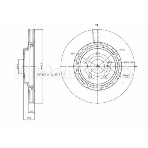 TRUSTING DF1825 Тормозной диск