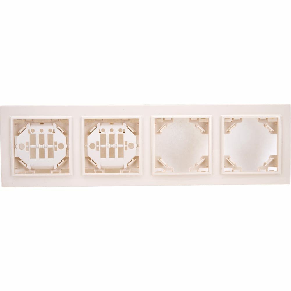 Рамка на 4 поста (слоновая кость) Эрна Stekker PFR00-9004-02 39243 - фото №3