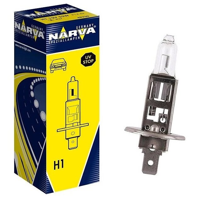 Лампа галогенная Narva 48320B1 H1 12V 55W, 1