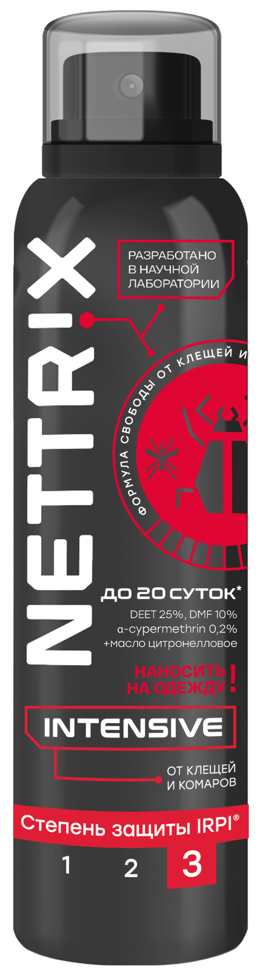 Аэрозоль Nettrix Intensive от комаров и клешей 150 мл