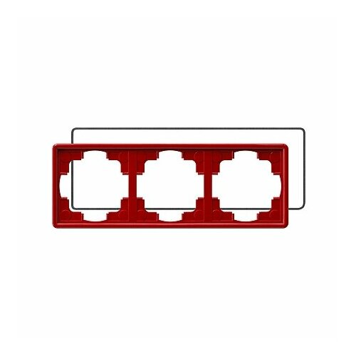 Рама 3-х местная красная 025343 Gira 4010337253433 7836₽