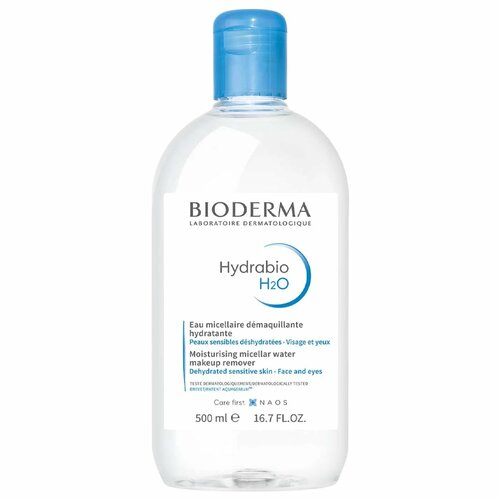 Мицеллярная вода H2O Bioderma Hydrabio очищающая для обезвоженной кожи лица 500 мл bioderma мицеллярная вода hydrabio h2o 100 мл