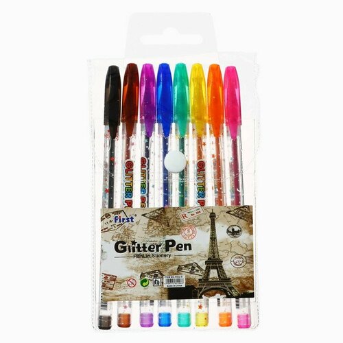Набор гелевых ручек 8 цветов металлик в блистере 418₽