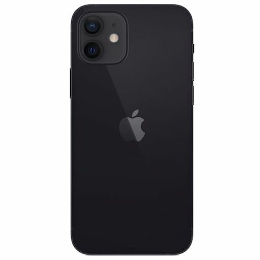 Стекло задней крышки для Apple iPhone 12 Mini (широкий вырез под камеру), черный