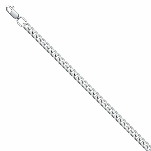 Браслет-цепочка Krastsvetmet, серебро, 925 проба, родирование, длина 18 см.