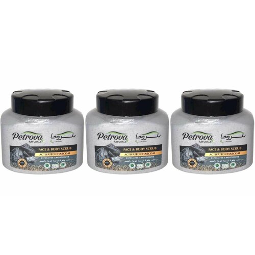 Petrova Скраб для тела NATURALS активированный уголь 500 мл 3 шт 1348₽
