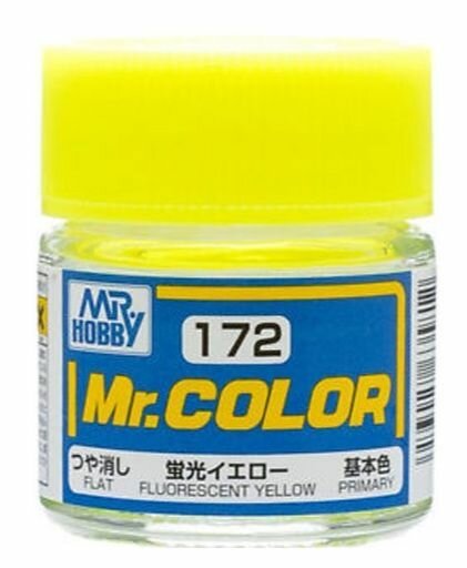 MR.HOBBY Mr.Color Fluorescent Yellow Флуоресцентный желтый матовый Краска акриловая 10мл