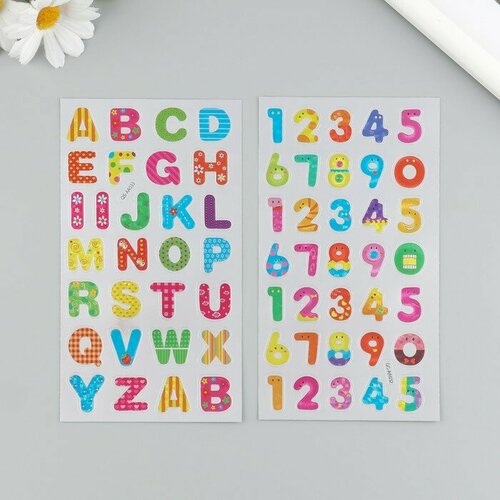 Наклейка пластик ЦифрыБуквы микс 95х175 см 390₽