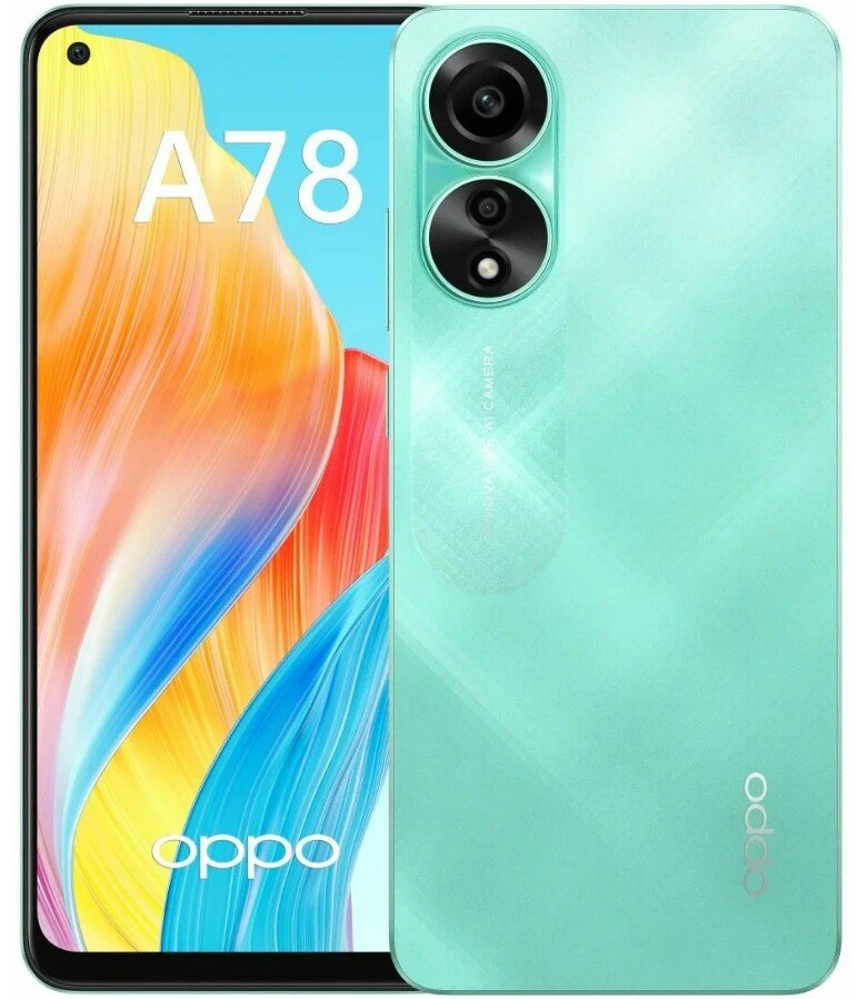 Смартфон OPPO A78 4G 8/256 ГБ Global для РФ, Dual nano SIM, зеленый