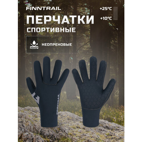 фото Перчатки finntrail для мужчин, размер l, black
