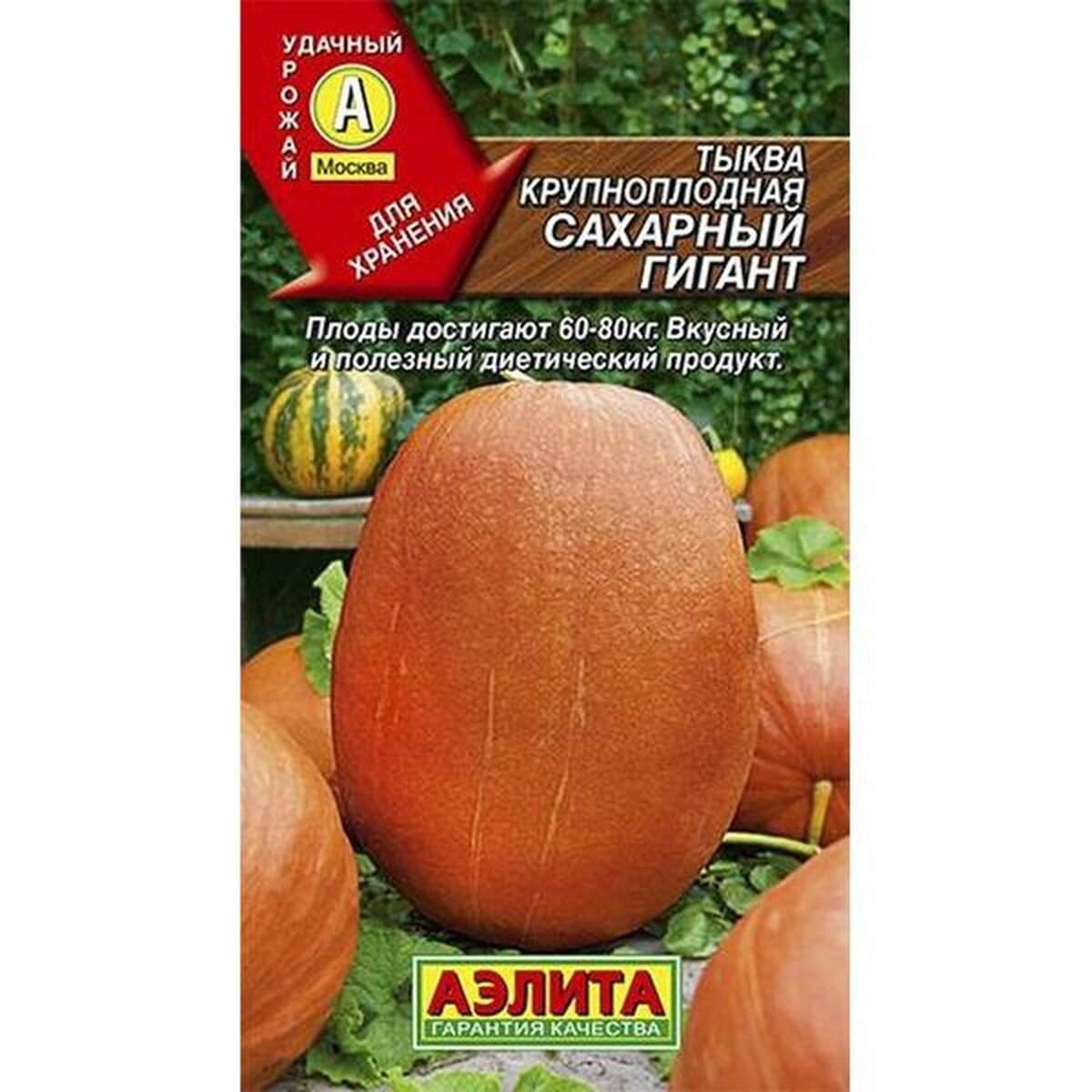 Семена Тыква Сахарный гигант Аэлита 1 пачка - 2г семян