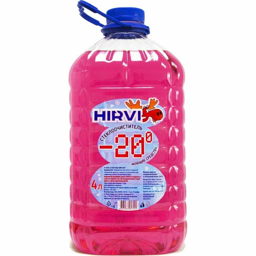 Очиститель стекол HIRVI зимний, -20, 4 л 043х340