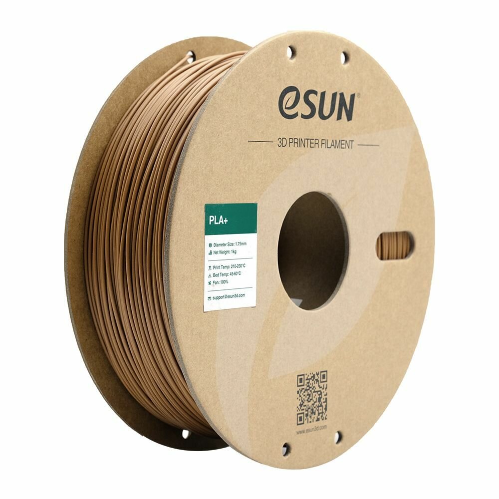 Катушка PLA+ пластика ESUN 1.75 мм 1кг, светло-коричневая (Light Brown)