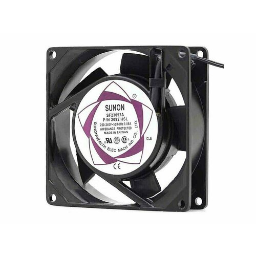 Вентилятор охлаждения 92х92х25мм SUNON SF23092A VNT-113781 PN2092HSL 220В скорость2750 обмин 13Вт 490₽