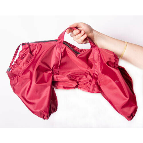 Комбинезон-дождевик для ВЕСТ-ХАЙЛЕНД-УАЙТ-ТЕРЬЕРА кобеля с ручками повышенной прочности цвет бордо 3100₽