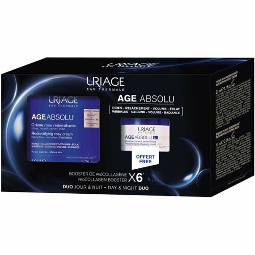 Подарочный набор Uriage Age Absolu Дневной и ночной уход крем маска для лица 3300₽