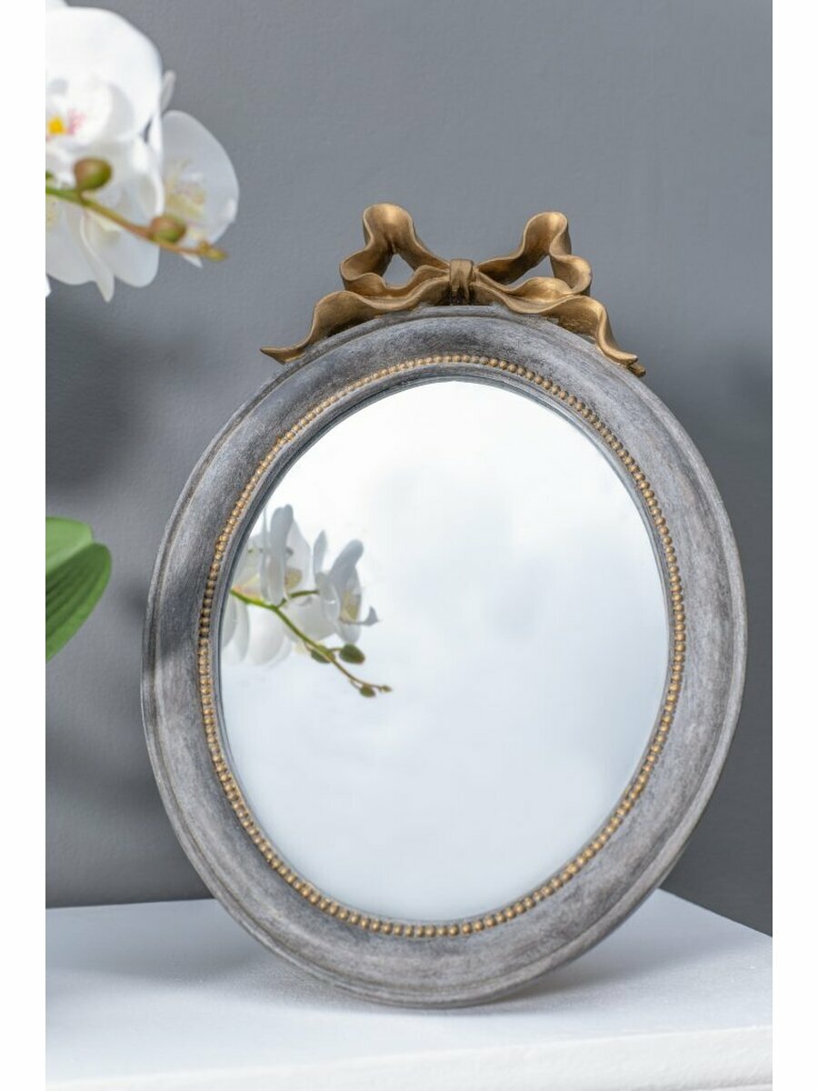 Зеркало Glasar 75053, настольное, 28 см x 3 см x 40 см, серое