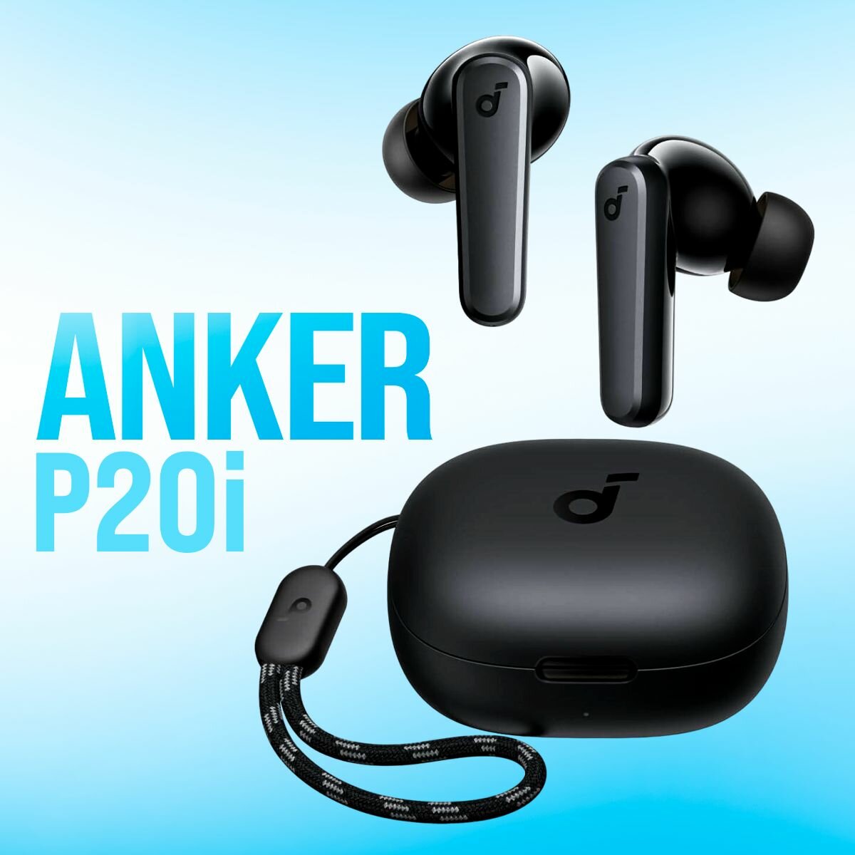Беспроводные наушники Soundcore Anker P20i, черные