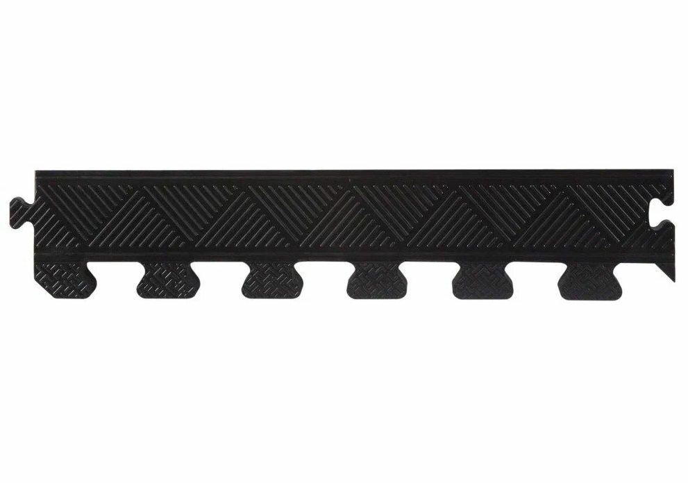 Бордюр резиновый для коврика резинового 400х400, толщина 20 мм MB Barbell черный