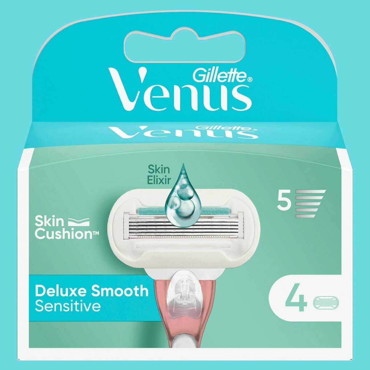 Сменные кассеты GILLETTE VENUS Deluxe Smooth Sensitive 4 шт.