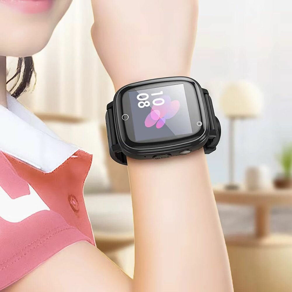 Умные детские часы Hoco Y100 children watch, с функцией звонка, черные