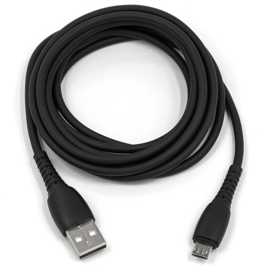 USB-кабель BYZ BC-026m AM-microBM 2 метра, 5A, пластик, чёрный