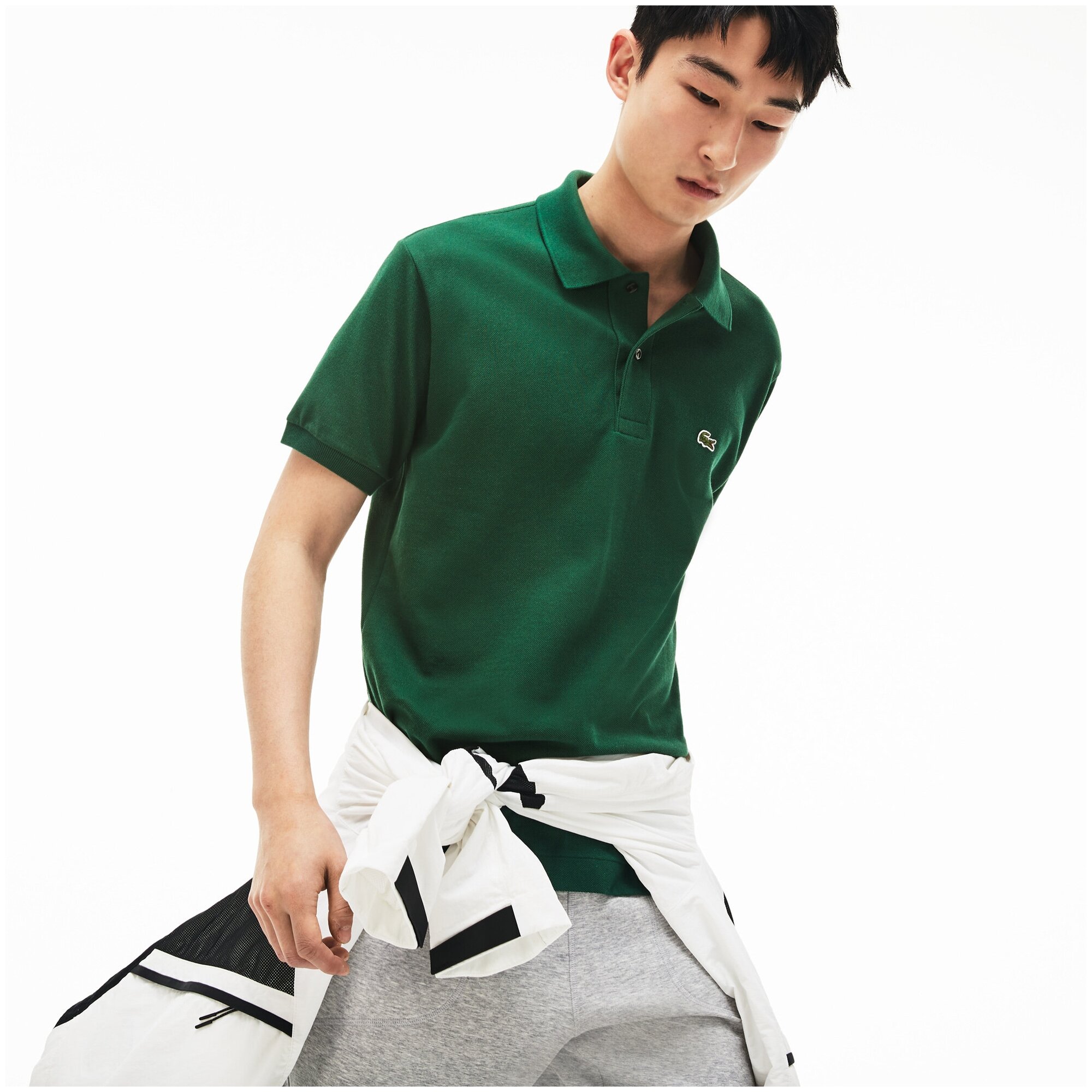 Мужское поло Lacoste L1212 Classic fit, L1212, темно-зеленый, 58
