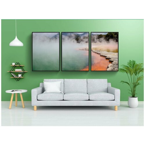 фото Набор модулных постеров для интерьера "вай о тапу, вайо тапу, вай-о-тапу" 60x90 см. в тубусе, без рамки lotsprints