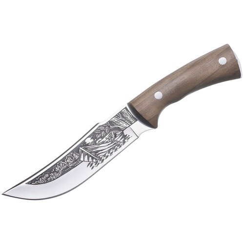 нож кизляр рыбак 2 012101 Нож фиксированный Кизляр Рыбак-2 травление/дерево