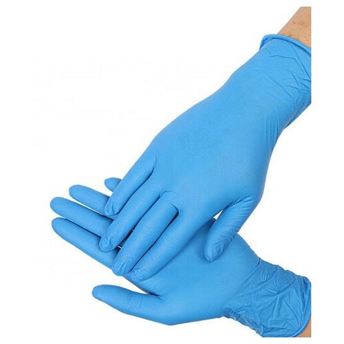 фото Alliance перчатки нитровиниловые (синие) l