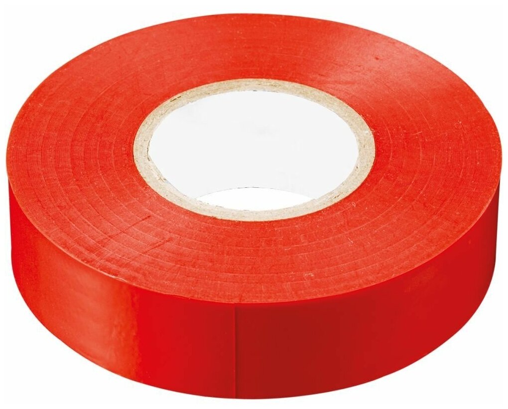 (Упаковка 10 шт.) Изоляционная лента 0,13*15 мм. 10 м. красная, INTP01315-10, 32823