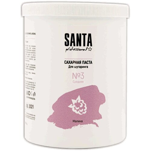 Santa Professional Сахарная паста для шугаринга Арома Малина Средняя, 1600 гр santa professional сахарная паста для шугаринга арома малина средняя 600 гр