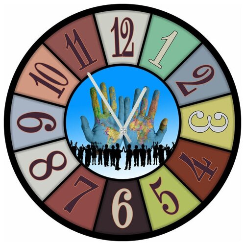 фото Svs настенные часы svs 3002784 руки земли