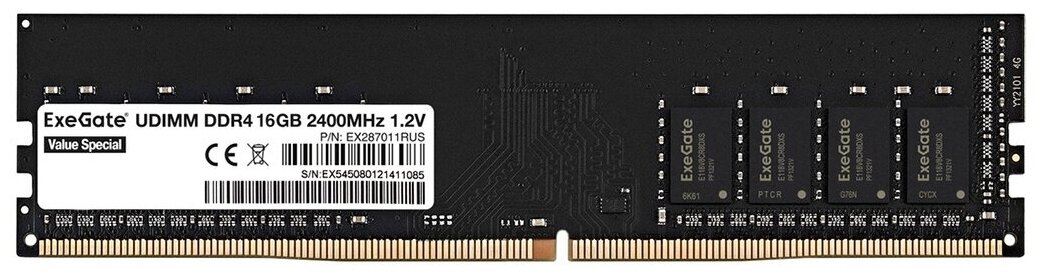 Mодуль памяти ExeGate Value Special DIMM DDR4 16GB 2400MHzEX287011RUS