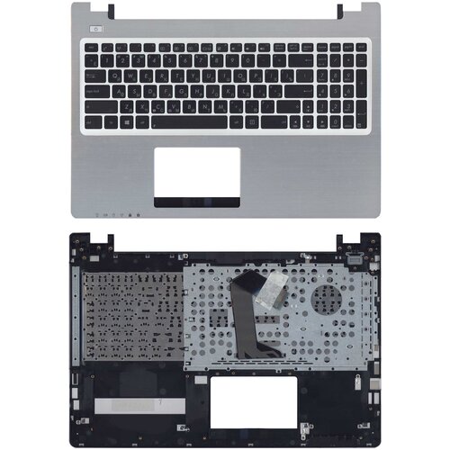 Клавиатура для ноутбука Asus K56 топ-панель черно-серебристая