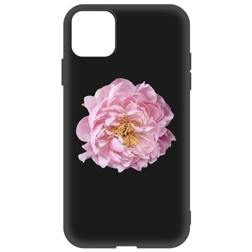Чехол-накладка Krutoff Soft Case Женский день - Розовый пион для Apple iPhone 11 черный чехол накладка krutoff soft case женский день розовый пион для realme c15 черный