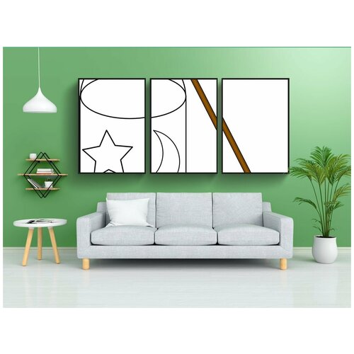 фото Набор модулных постеров для интерьера "фонарь, санкт мартин, свечи" 60x90 см. в тубусе, без рамки lotsprints