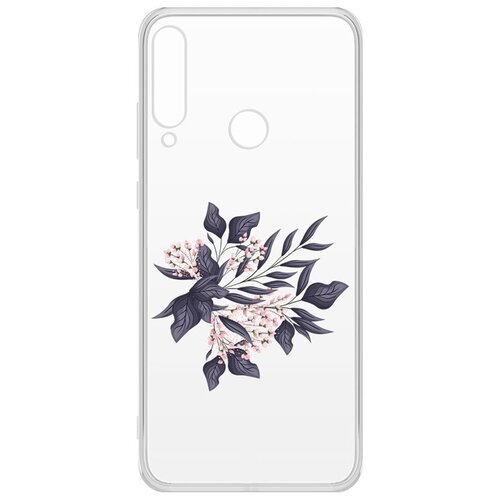 Чехол-накладка Krutoff Clear Case Женский день - Розовые бутоны для Huawei Y6p