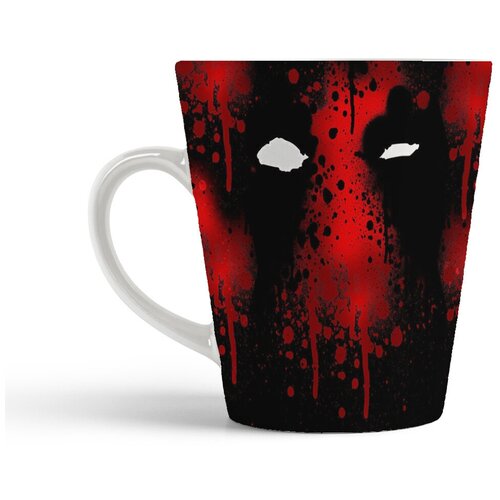 фото Кружка-латте coolpodarok абстракция глаза на черном,красном фоне