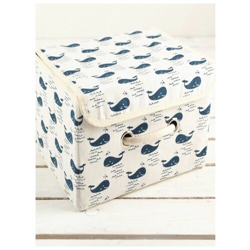 Органайзер для хранения / Коробка для хранения / Тканевая коробка 17х17х25 см, белый