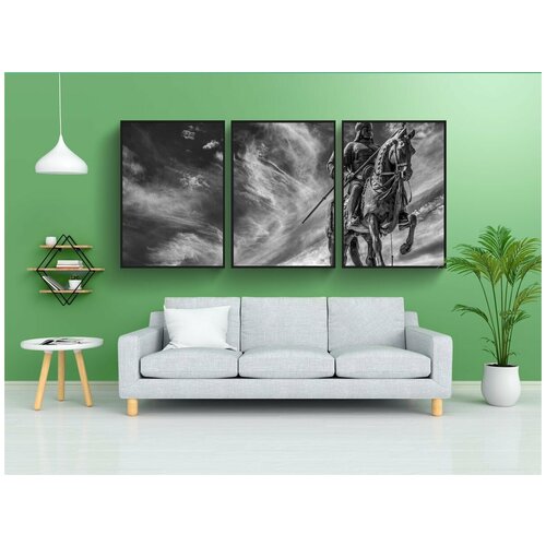 фото Набор модулных постеров для интерьера "статуя, памятник, ориентир" 60x90 см. в тубусе, без рамки lotsprints