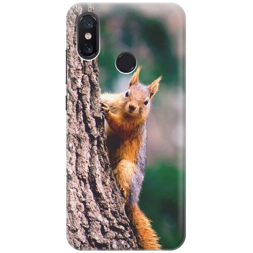 фото Re:pa накладка transparent для xiaomi mi 8 с принтом "белочка"