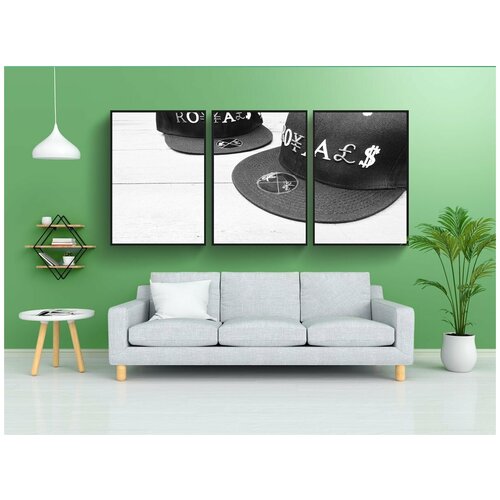 фото Набор модулных постеров для интерьера "шляпы, бейсболка, канати" 60x90 см. в тубусе, без рамки lotsprints