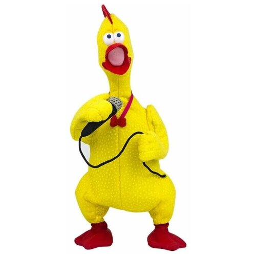 Мягкая интерактивная игрушка поющая курица 30 см